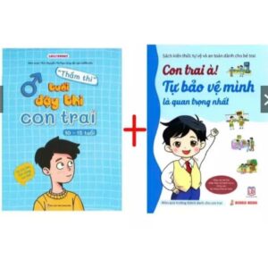 Sách combo 2 cuốn Thì thầm tuổi dậy thì con trai và kỹ năng tự bảo vệ (In màu)