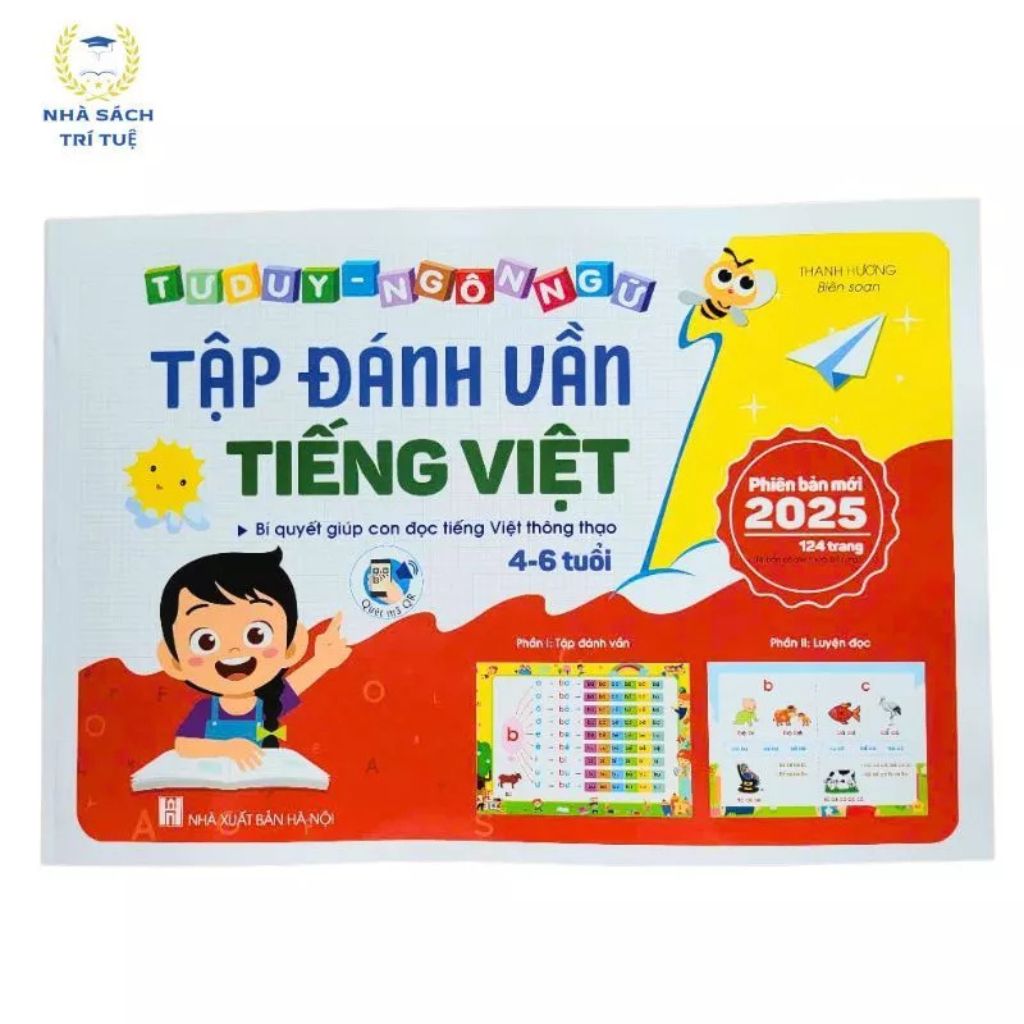 Sách tập đánh vần Tiếng Việt phiên bản 2026 kèm file đọc QR cho bé 4-6 tuổi