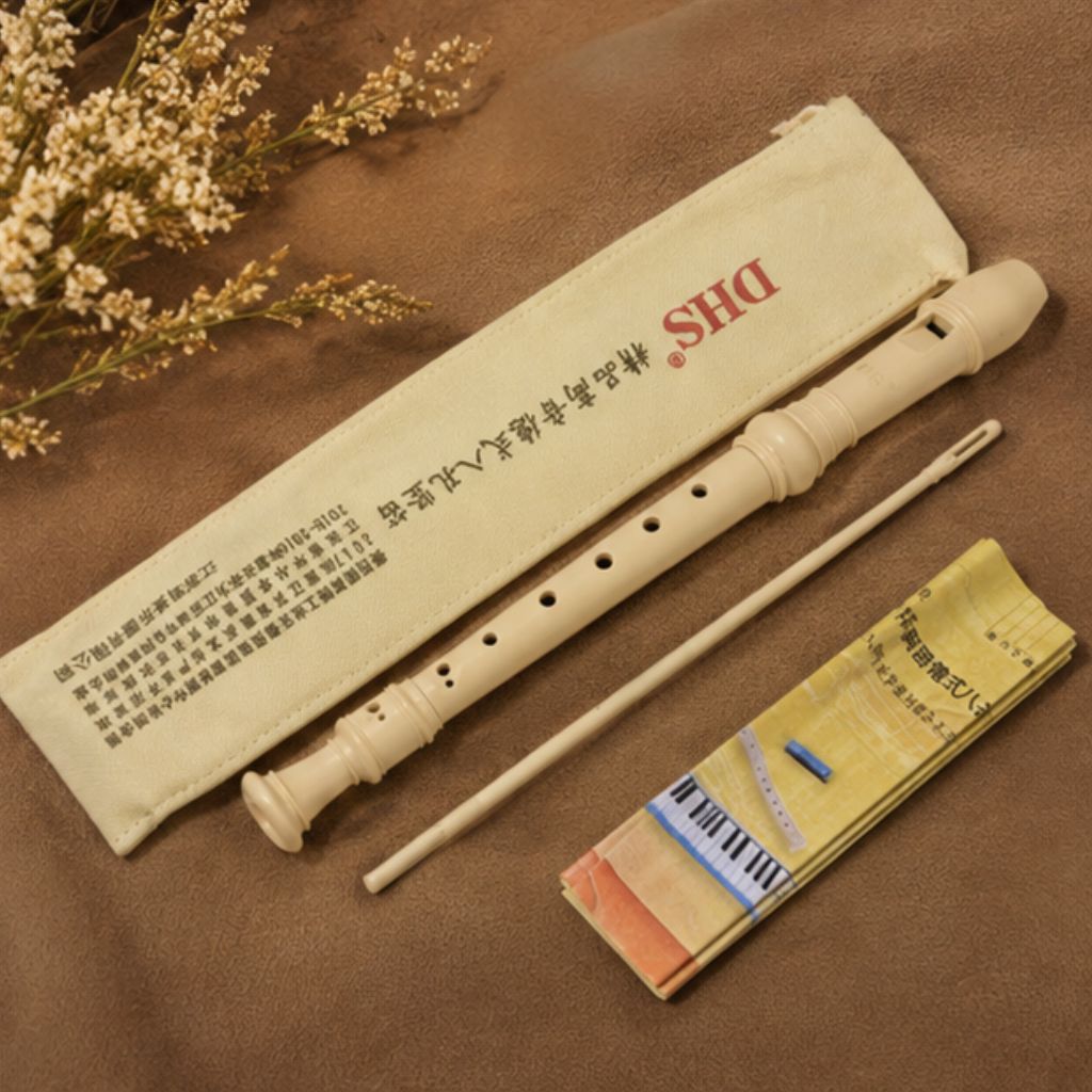 Sáo Recorder 8 lỗ DHS cho học sinh tone C âm chuẩn dễ thổi kèm que vệ sinh