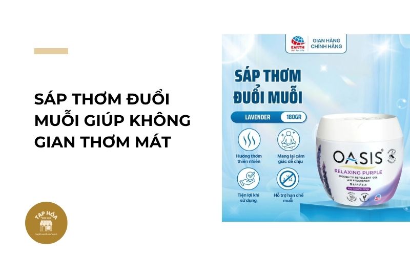 Sáp thơm đuổi muỗi giúp không gian thơm mát