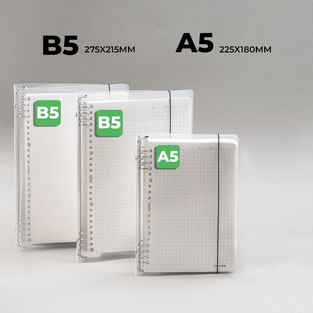 Sổ còng A5 B5 CLASSMATE 8 còng thay giấy refill 100gsm ghi chép - Ảnh 2