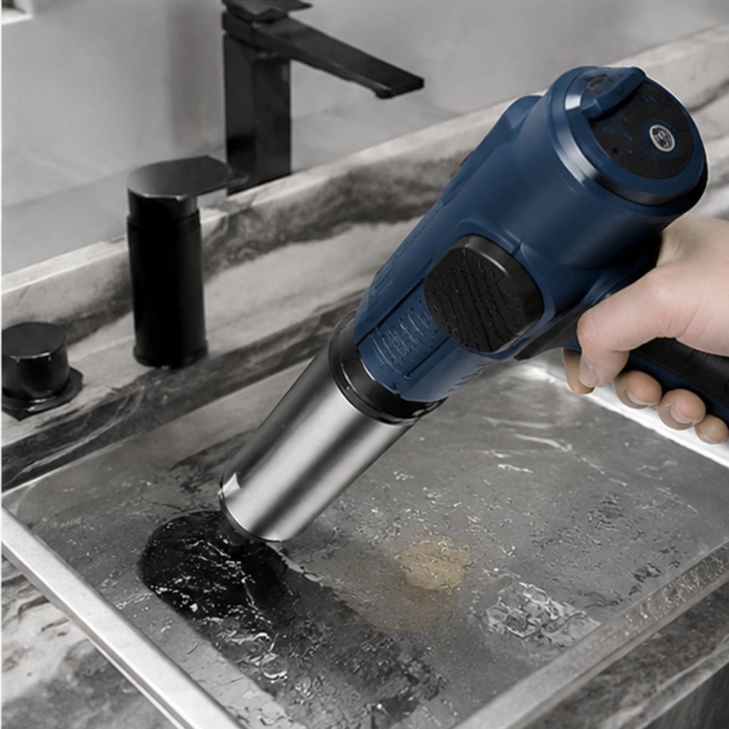 Súng thông bồn cầu bơm hơi tự động Modeco khí nén 8kg thông tắc đa năng - Ảnh 3