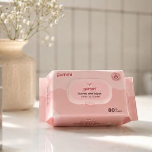 Thùng 10 gói khăn ướt Gummi không cồn không Parabens 80 tờ