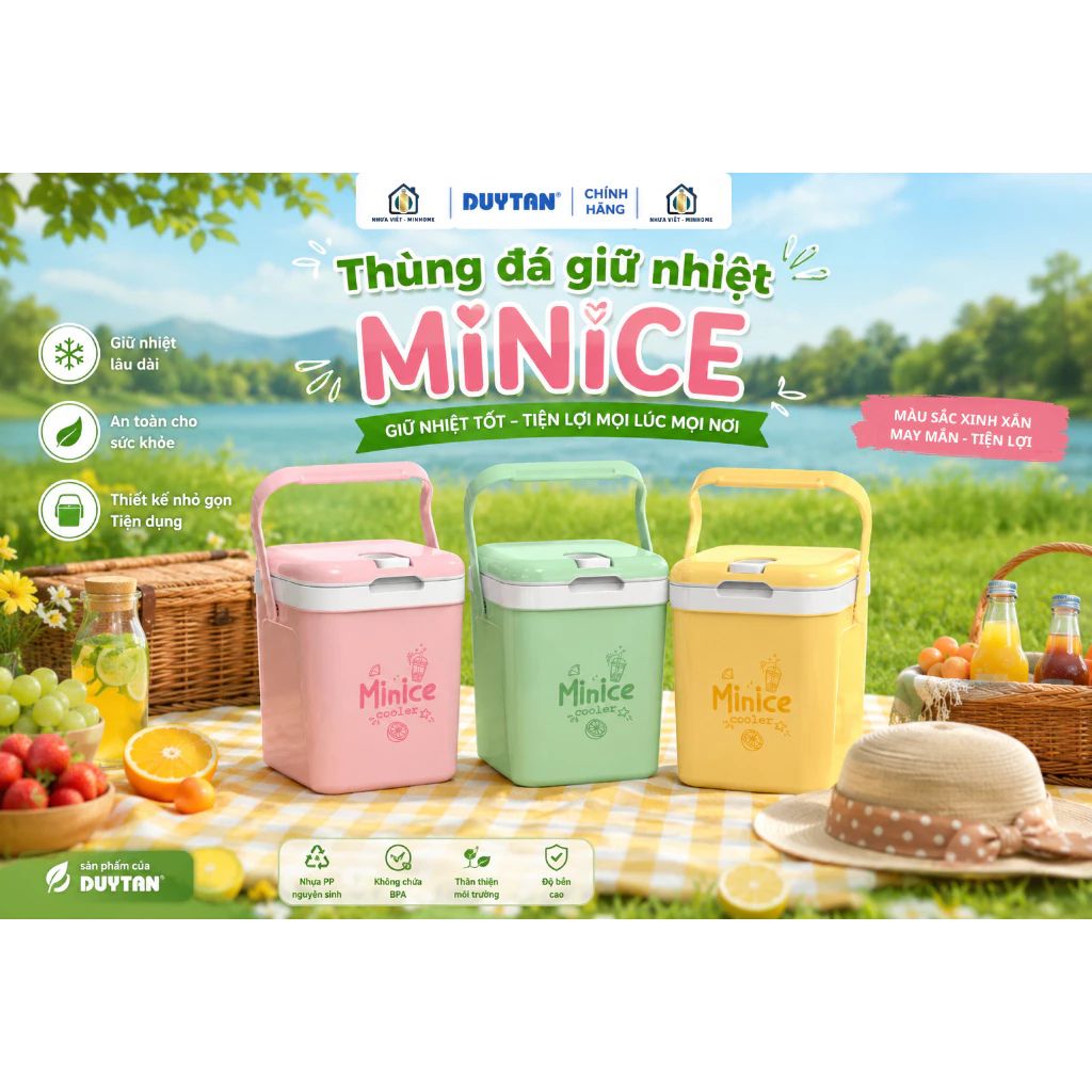 Thùng đá giữ nhiệt mini Duy Tân Minice 1L 2L 3L giữ lạnh lâu