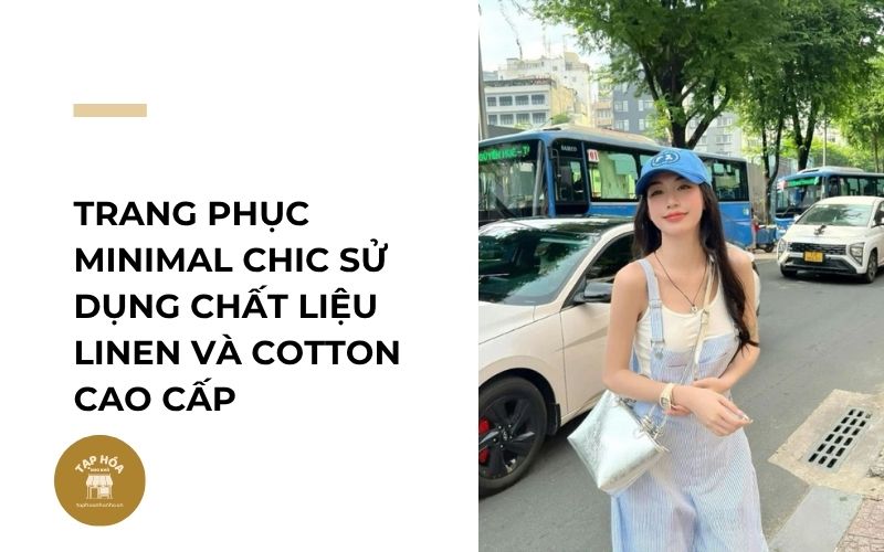 Trang phục Minimal Chic sử dụng chất liệu linen và cotton cao cấp