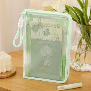 Túi tài liệu A4 cầm tay có khóa màu pastel đựng sách và giấy tờ