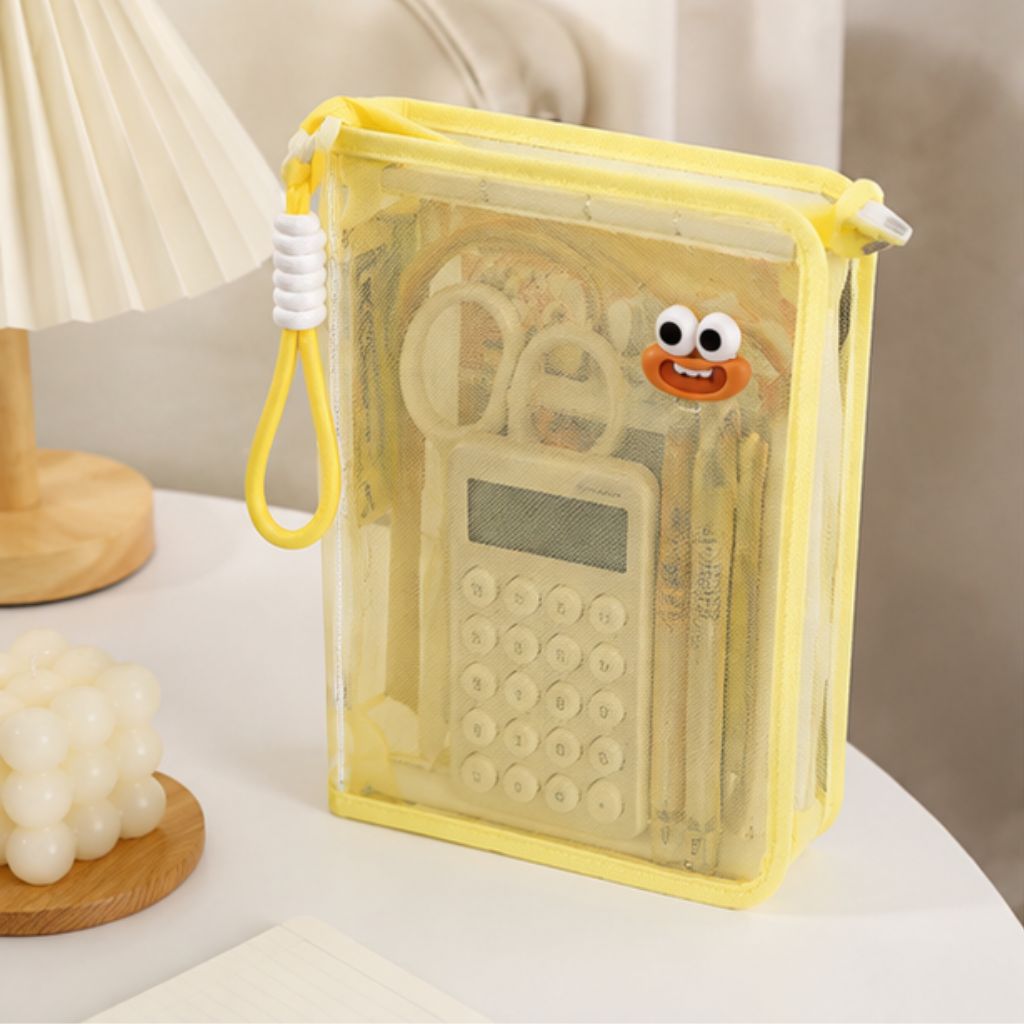 Túi tài liệu A4 cầm tay có khóa màu pastel đựng sách và giấy tờ - Ảnh 2
