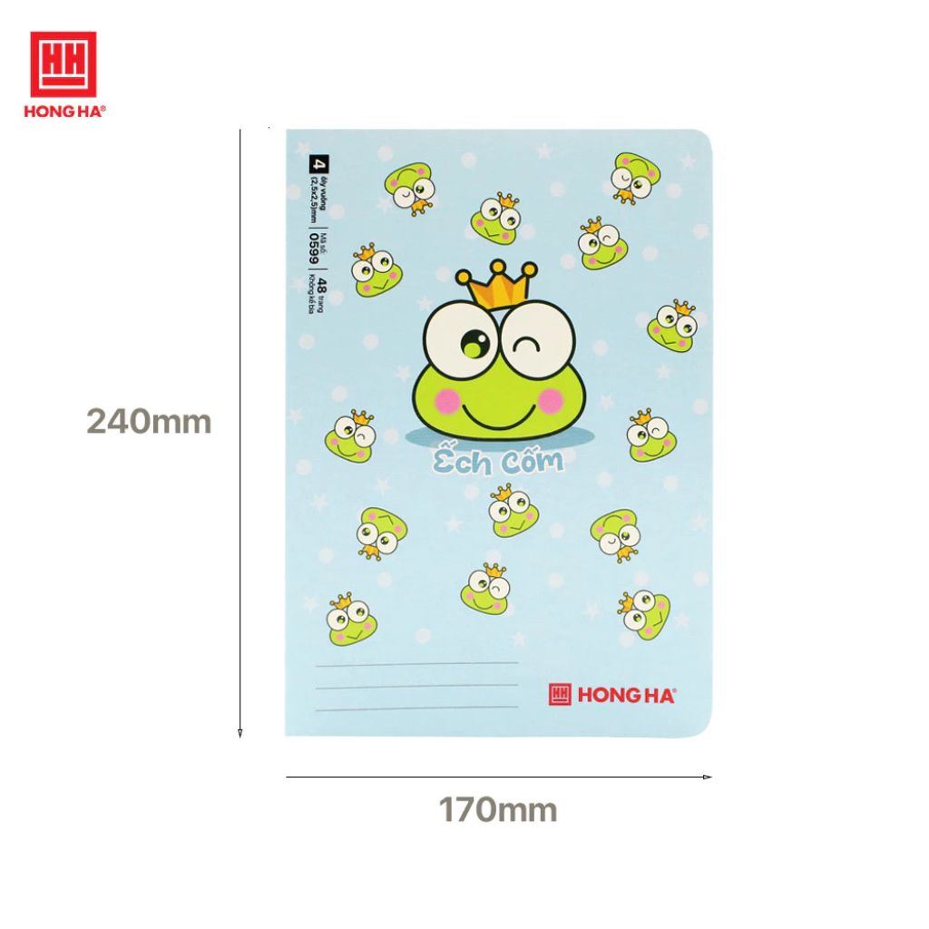 Vở 4 ô ly Hồng Hà 48 80 trang Ếch Cốm giấy 100gsm chống lóa - Ảnh 3