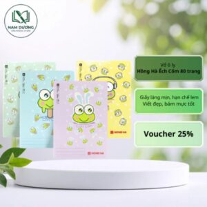 Vở 4 ô ly Hồng Hà 48 80 trang Ếch Cốm giấy 100gsm chống lóa