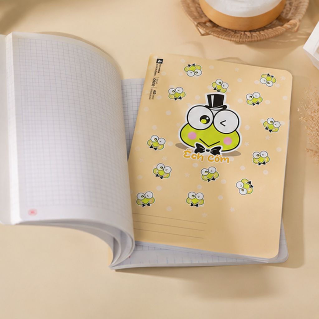 Vở 4 ô ly Hồng Hà 48 80 trang Ếch Cốm giấy 100gsm chống lóa - Ảnh 4