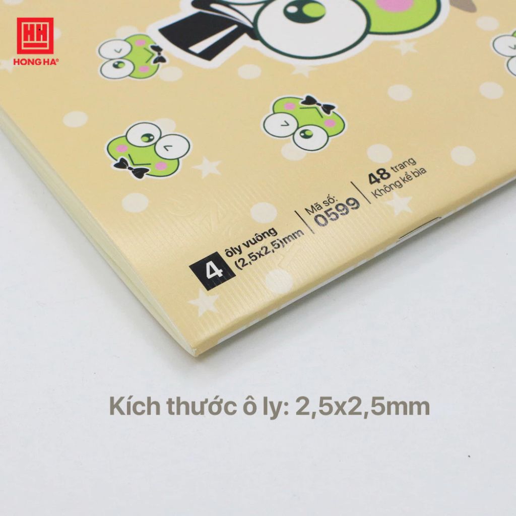 Vở 4 ô ly Hồng Hà 48 80 trang Ếch Cốm giấy 100gsm chống lóa - Ảnh 4