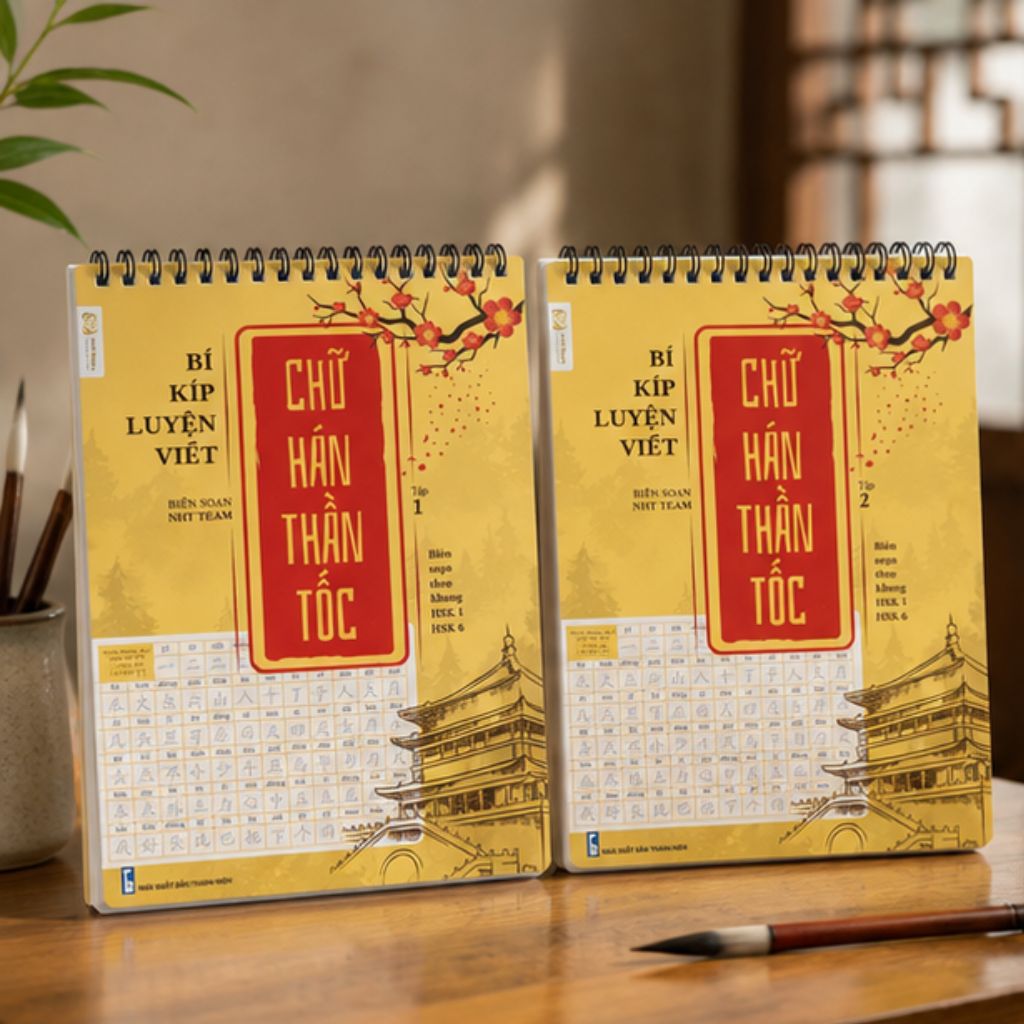 Vở luyện viết 3500 chữ Hán KTBooks có quyển giải nghĩa kèm bút và 10 ngòi - Ảnh 2