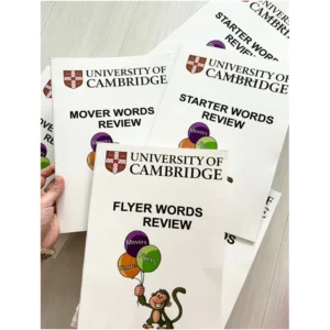 Bộ 3 vở viết từ vựng Starters Movers Flyers luyện thi Cambridge cho bé