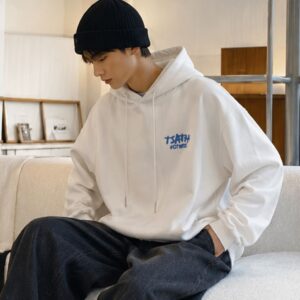 Áo hoodie nỉ form rộng nam nữ phong cách Hàn Quốc