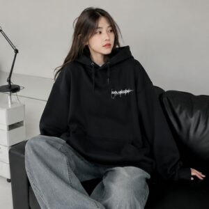 Áo hoodie nỉ nam nữ unisex form rộng phong cách Hàn Quốc