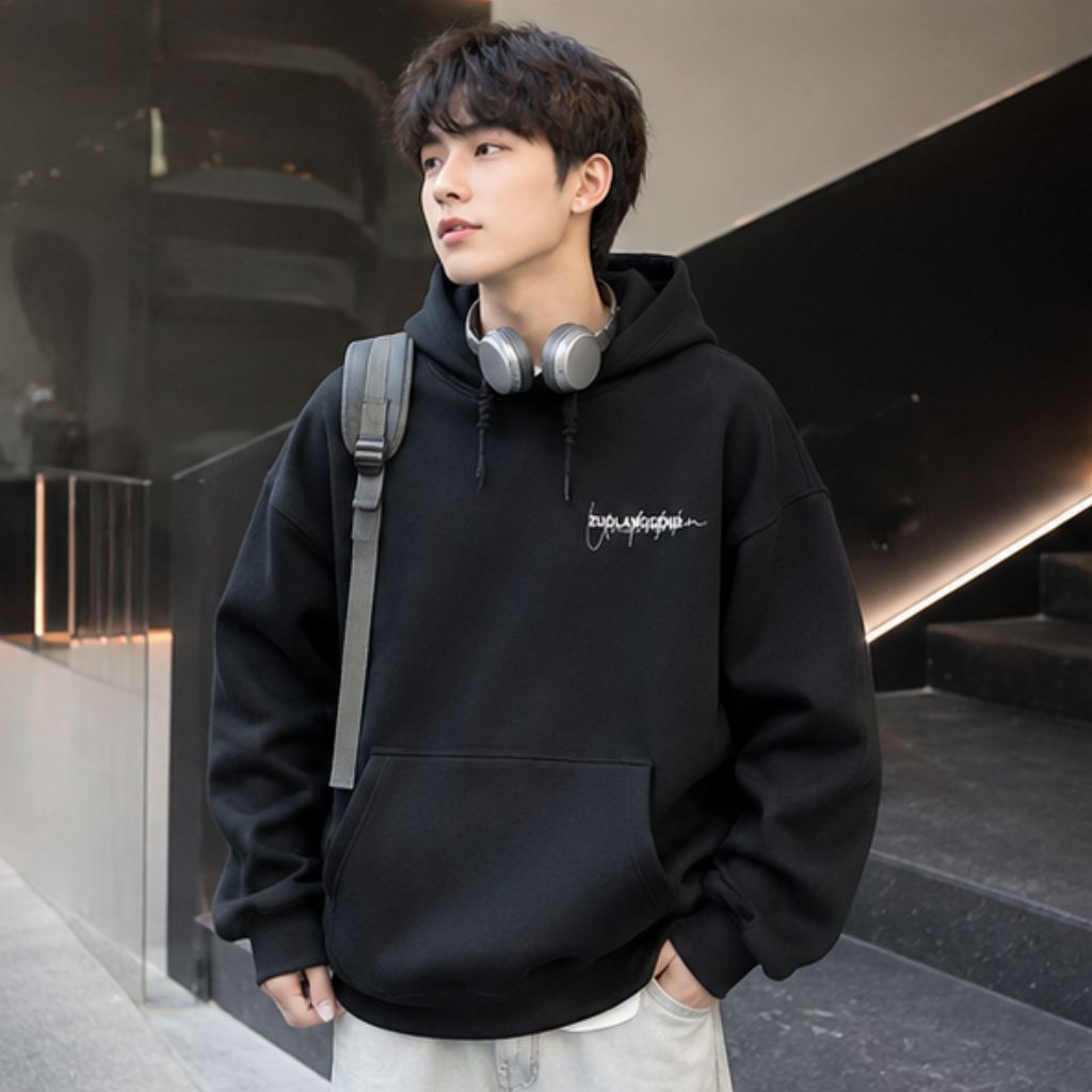 Áo hoodie nỉ nam nữ unisex form rộng phong cách Hàn Quốc - Ảnh 2
