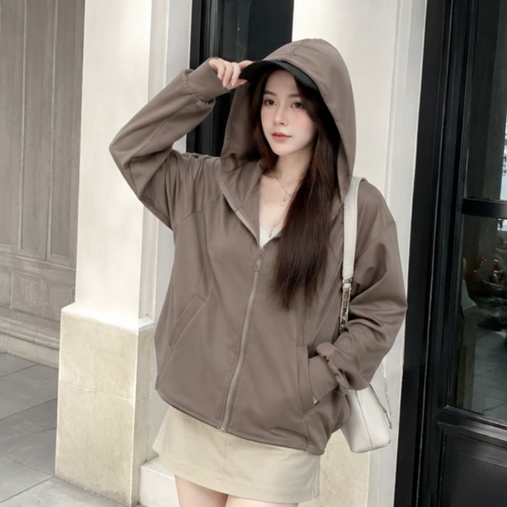 Áo khoác chống nắng Umi form dài xòe chống UV cao cấp - Ảnh 3