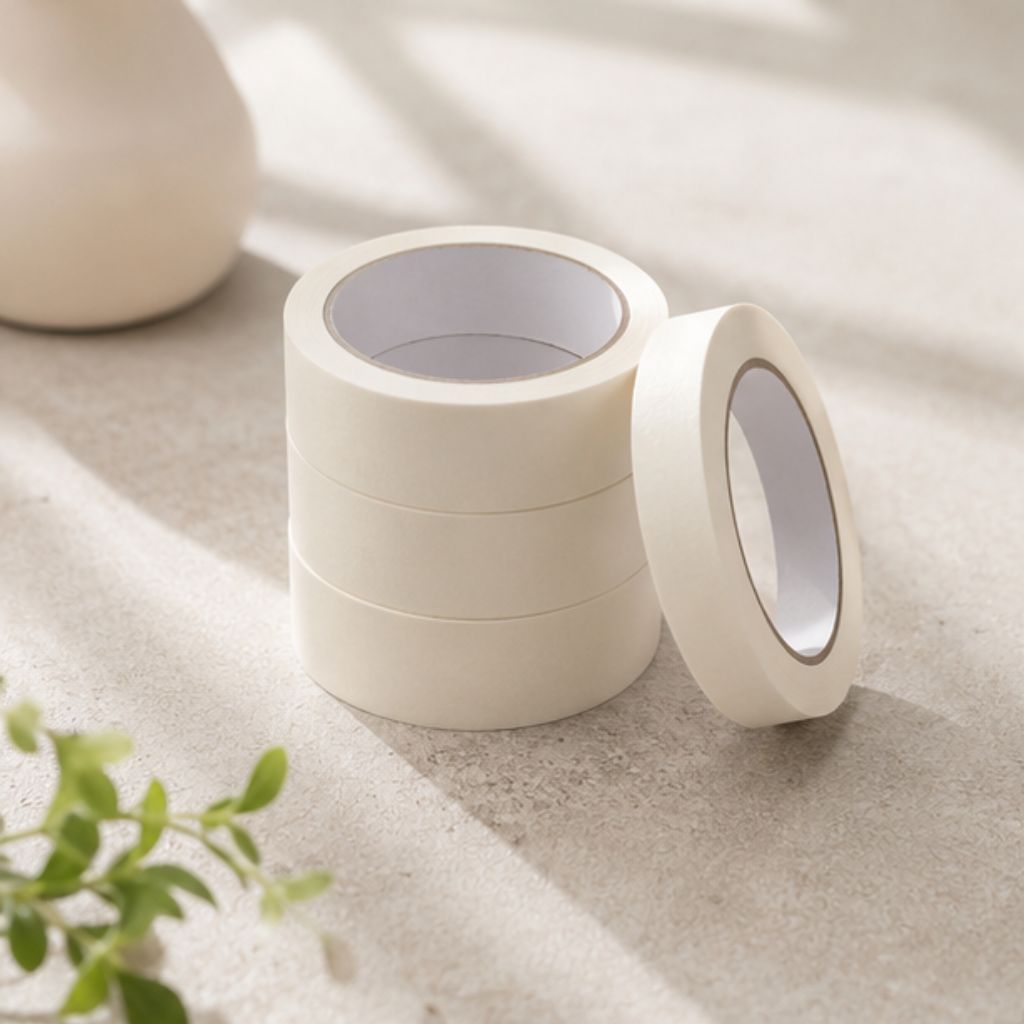 Băng keo giấy cuộn 20m nhiều keo dính chắc dễ xé bằng tay - Ảnh 4