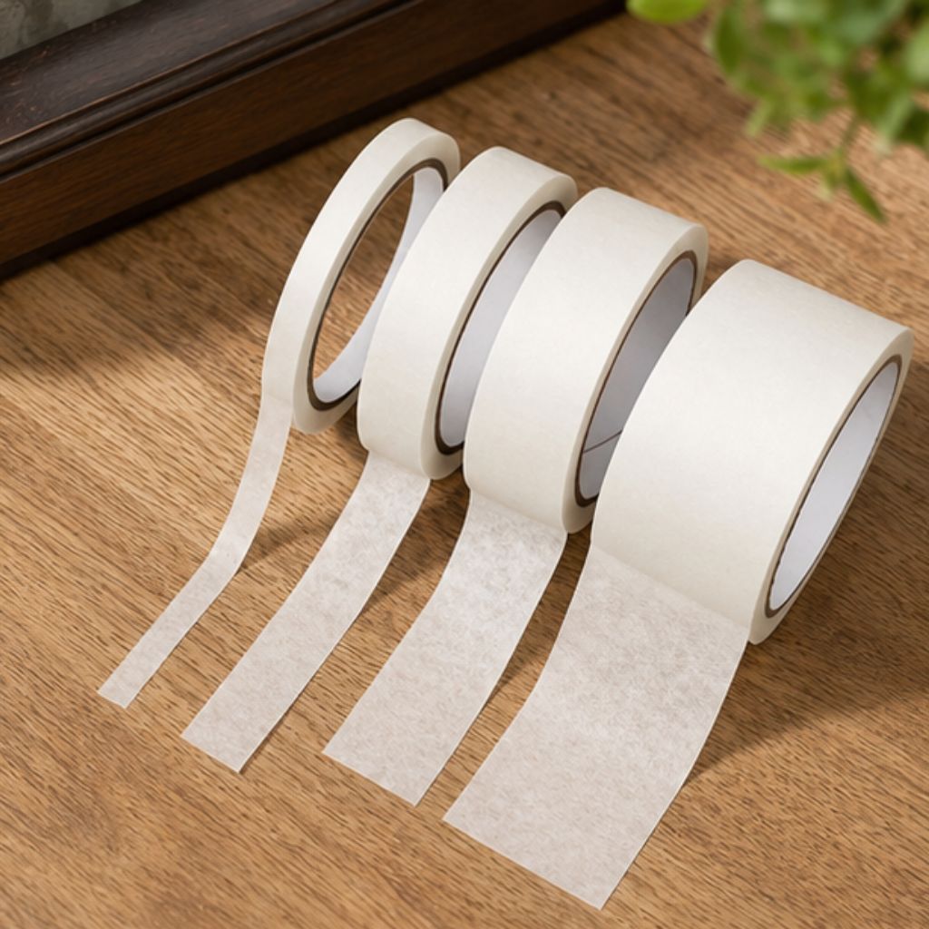 Băng keo giấy cuộn 20m nhiều keo dính chắc dễ xé bằng tay