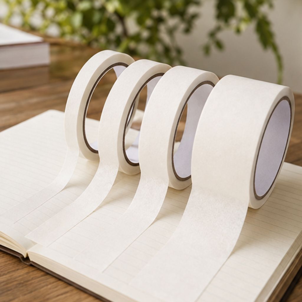 Băng keo giấy cuộn 20m nhiều keo dính chắc dễ xé bằng tay - Ảnh 2