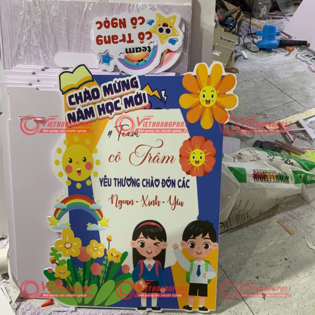 Bảng trang trí lớp học chào khai giảng, thiết kế theo yêu cầu - Ảnh 3