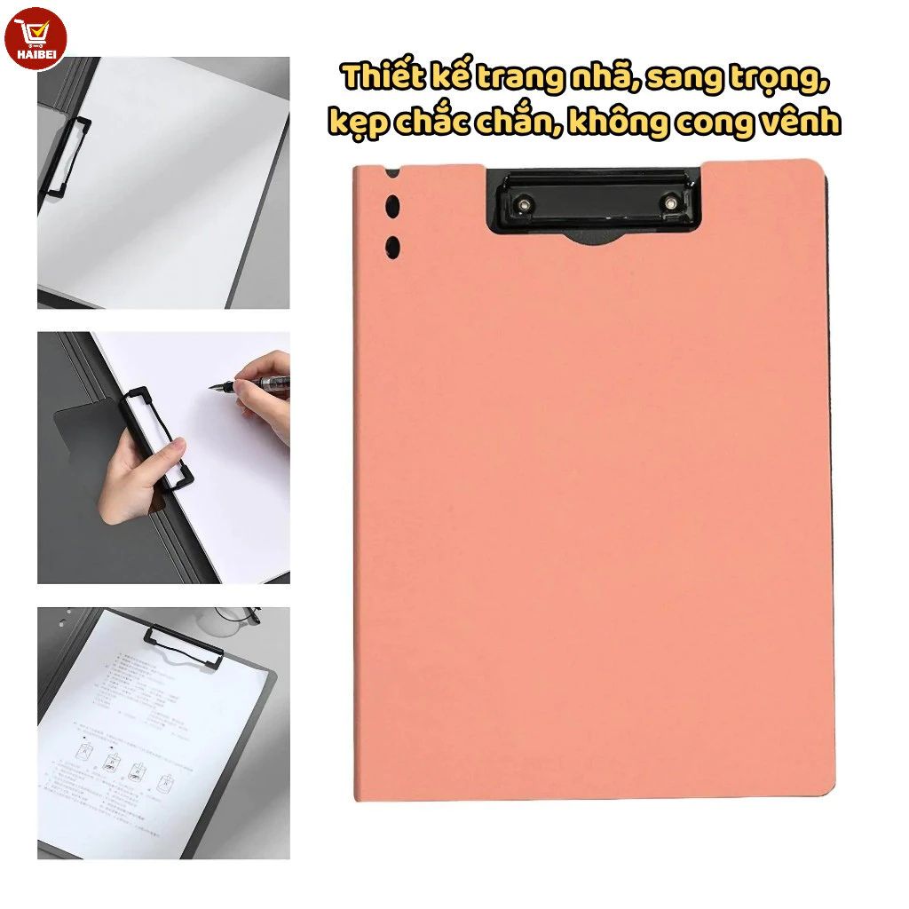 Bìa trình ký đôi A4 nhựa cứng cao cấp kẹp tài liệu gấp gọn tiện lợi - Ảnh 2