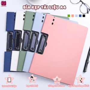 Bìa trình ký đôi A4 nhựa cứng cao cấp kẹp tài liệu gấp gọn tiện lợi