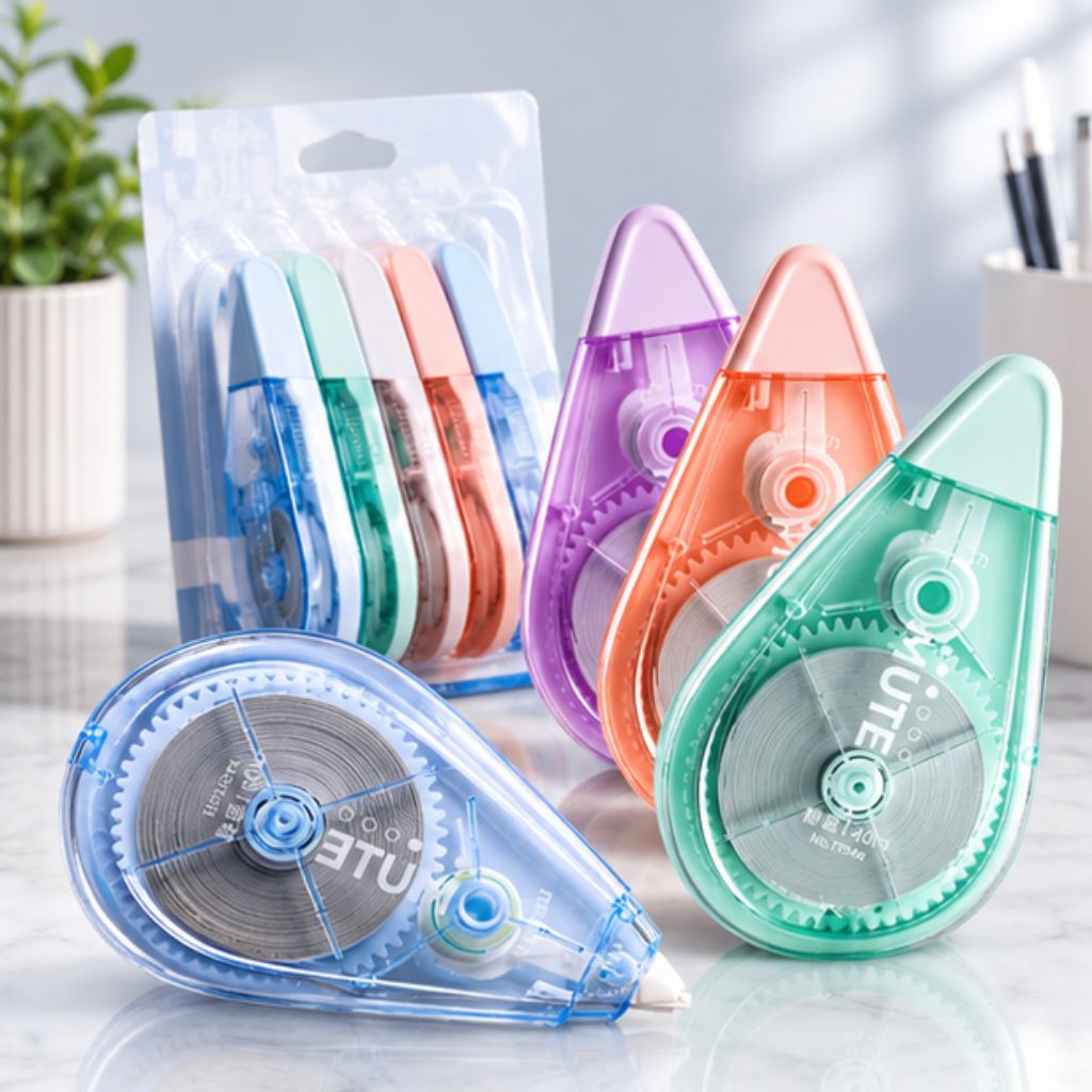 Bút xóa băng Deli 40m xóa sạch khô nhanh nhiều màu xinh xắn - Ảnh 4
