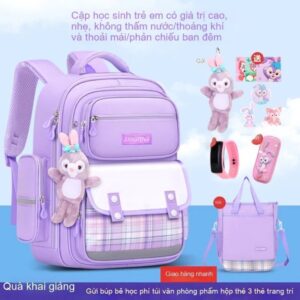 Cặp sách cho bé gái tiểu học chống nước, siêu nhẹ, dễ thương