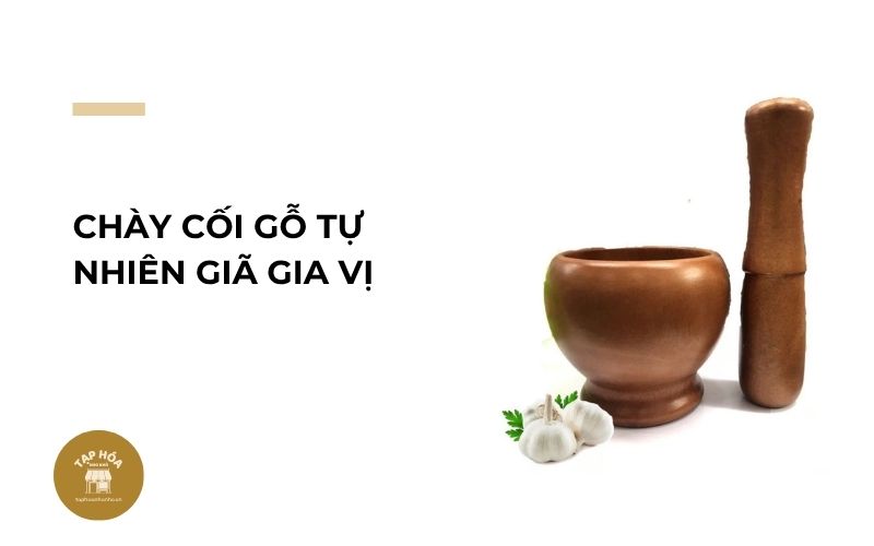 Chày cối gỗ tự nhiên giã gia vị