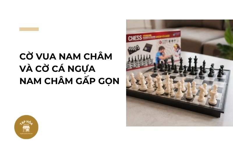 Cờ vua nam châm và cờ cá ngựa nam châm gấp gọn