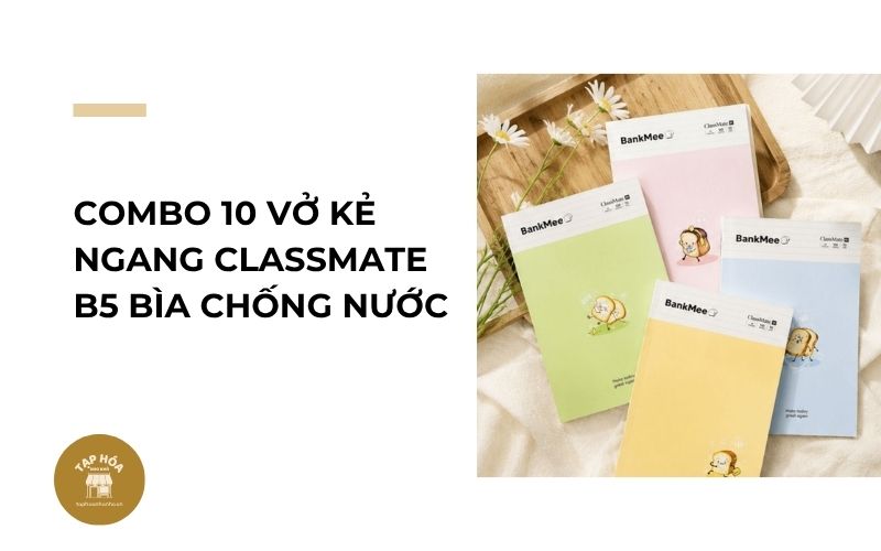 Combo 10 vở kẻ ngang CLASSMATE B5 bìa chống nước