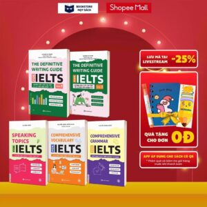 Combo sách ôn luyện IELTS ngữ pháp, speaking và writing toàn diện