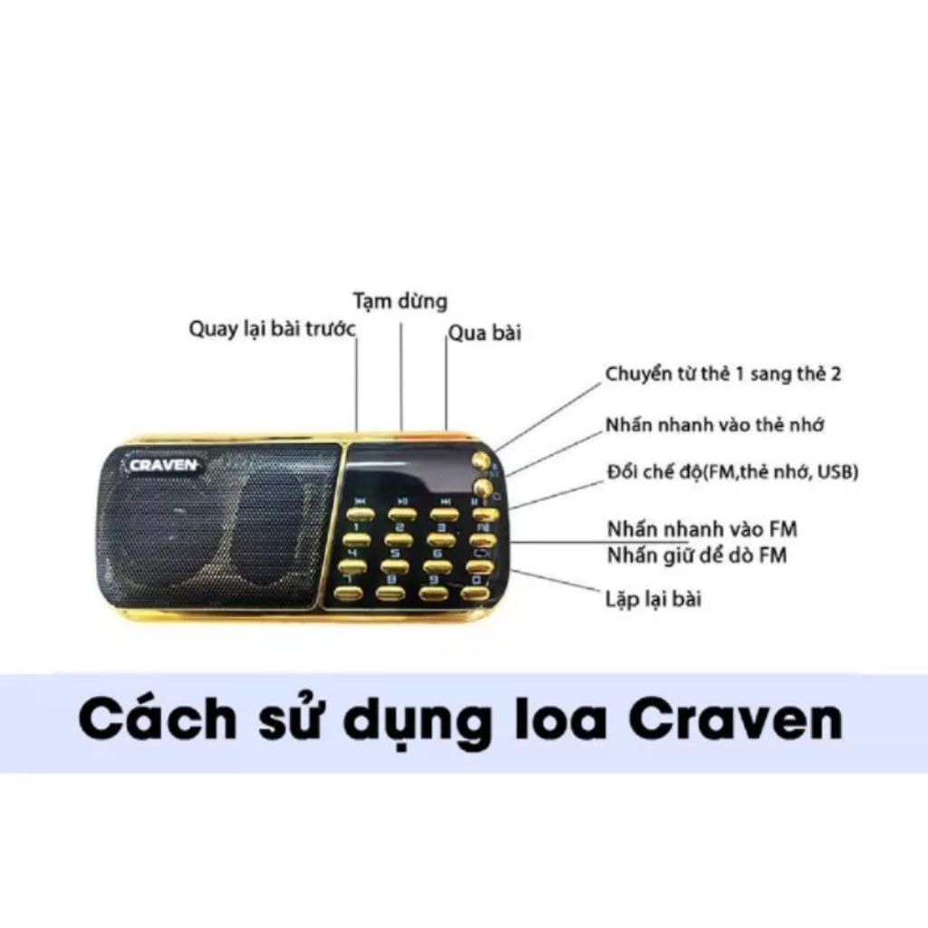 Đài Craven máy nghe tiếng ồn trắng cho bé loa tắm ngôn ngữ tiếng Anh Việt - Ảnh 3