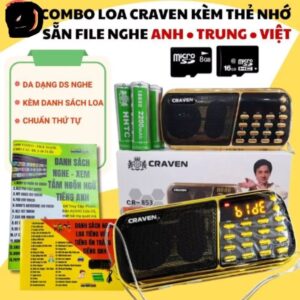 Đài Craven máy nghe tiếng ồn trắng cho bé loa tắm ngôn ngữ tiếng Anh Việt