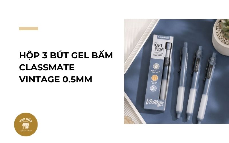 Hộp 3 bút gel bấm CLASSMATE Vintage 0.5mm