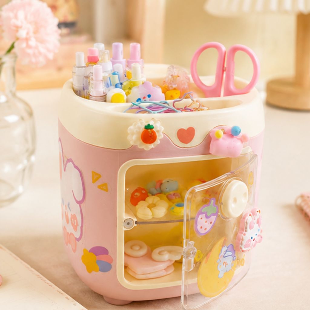 Hộp đựng bút để bàn hình mũi lợn đa năng hộp đựng đồ mini siêu cute - Ảnh 2
