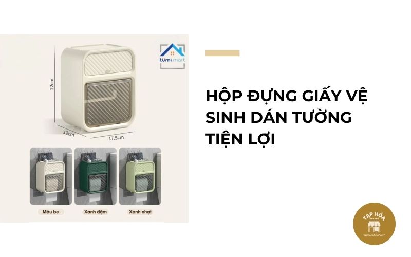 Hộp đựng giấy vệ sinh dán tường tiện lợi
