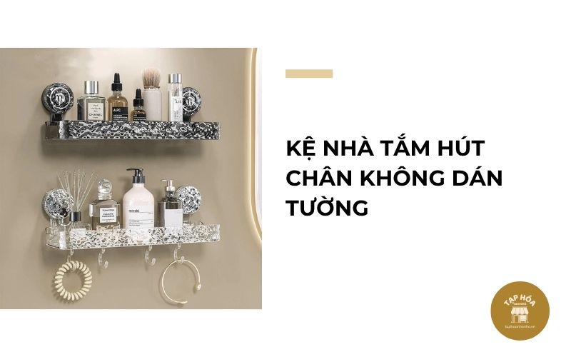 Kệ nhà tắm hút chân không dán tường