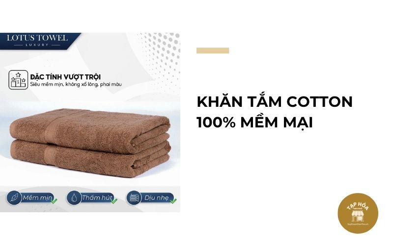Khăn tắm cotton 100% mềm mại