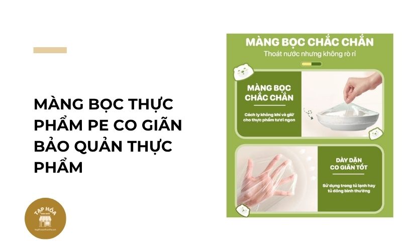 Màng bọc thực phẩm PE co giãn bảo quản thực phẩm