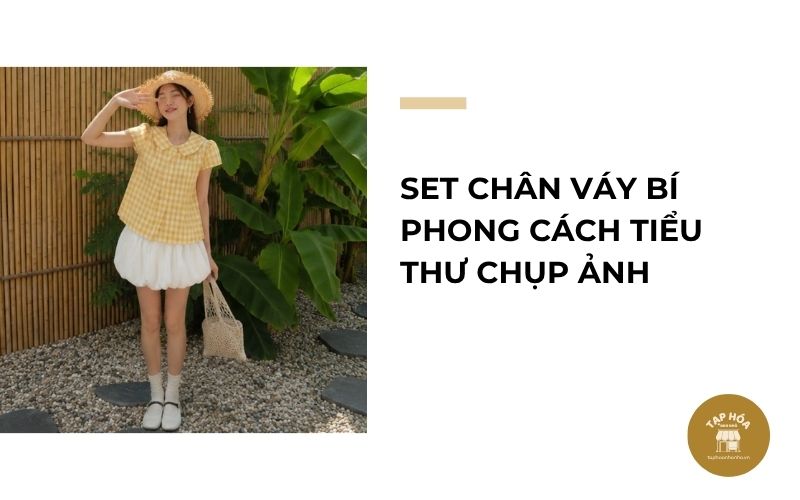 Set chân váy bí phong cách tiểu thư chụp ảnh