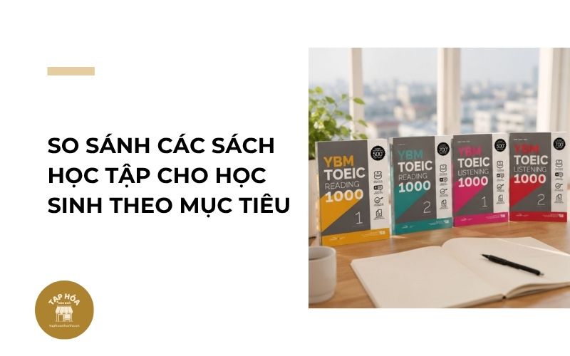 So sánh các sách học tập cho học sinh theo mục tiêu