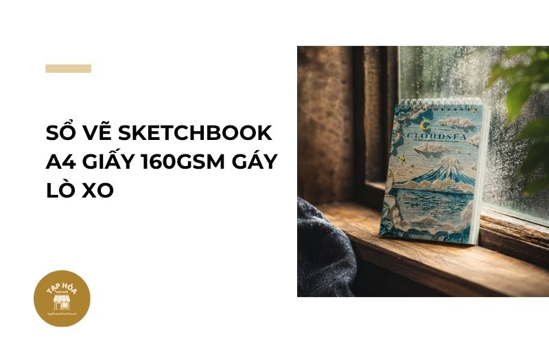 Sổ vẽ Sketchbook A4 giấy 160gsm gáy lò xo
