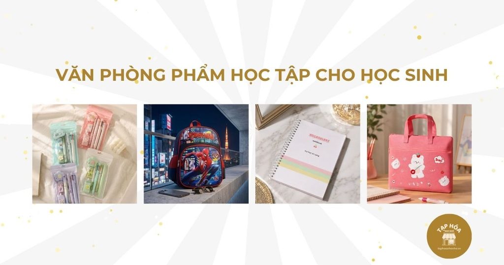 Văn phòng phẩm học tập cho học sinh