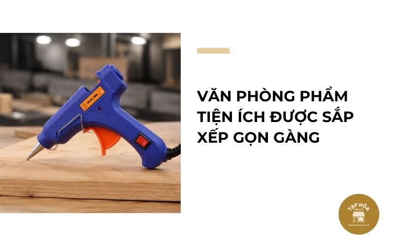 Văn phòng phẩm tiện ích được sắp xếp gọn gàng