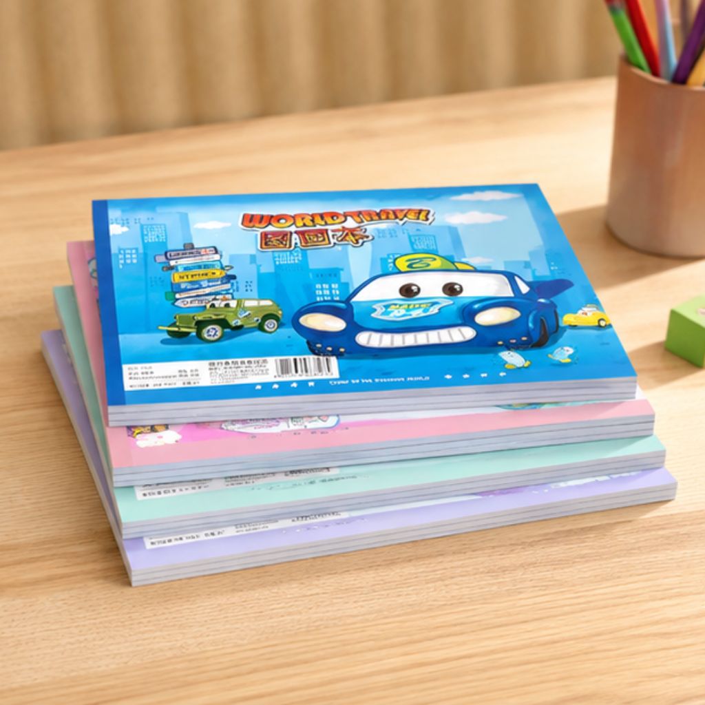 Vở vẽ học sinh Deli A4 B5 giấy dày mịn tập vẽ tô màu cho bé - Ảnh 3