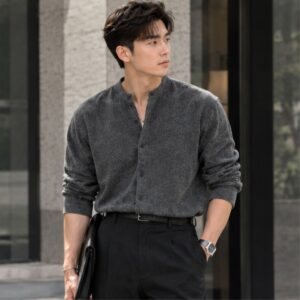 Áo cardigan nam dài tay len tăm cao cấp thu đông dễ phối đồ
