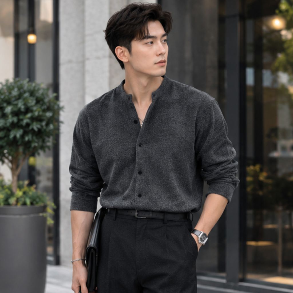 Áo cardigan nam dài tay len tăm cao cấp thu đông dễ phối đồ - Ảnh 3