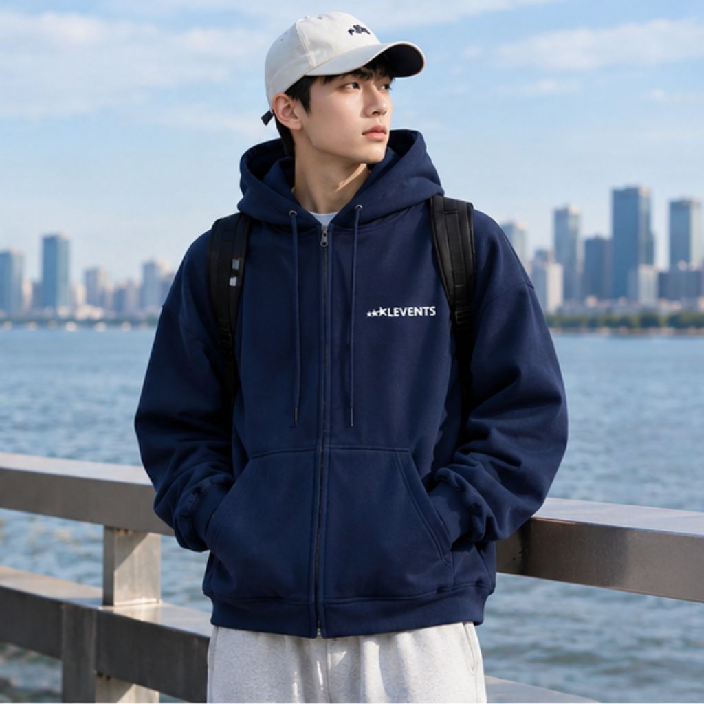 Áo hoodie Levents 3 Sao form oversize nỉ lông cáo siêu ấm - Ảnh 3